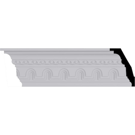 Ekena Millwork 4 3/8"H x 2 7/8"P x 5 1/4"F x 94 1/2"L, (2" Repeat) Heaton Crown Moulding MLD04X03X05HE